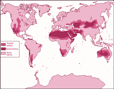 Basamortuko klimadun guneak